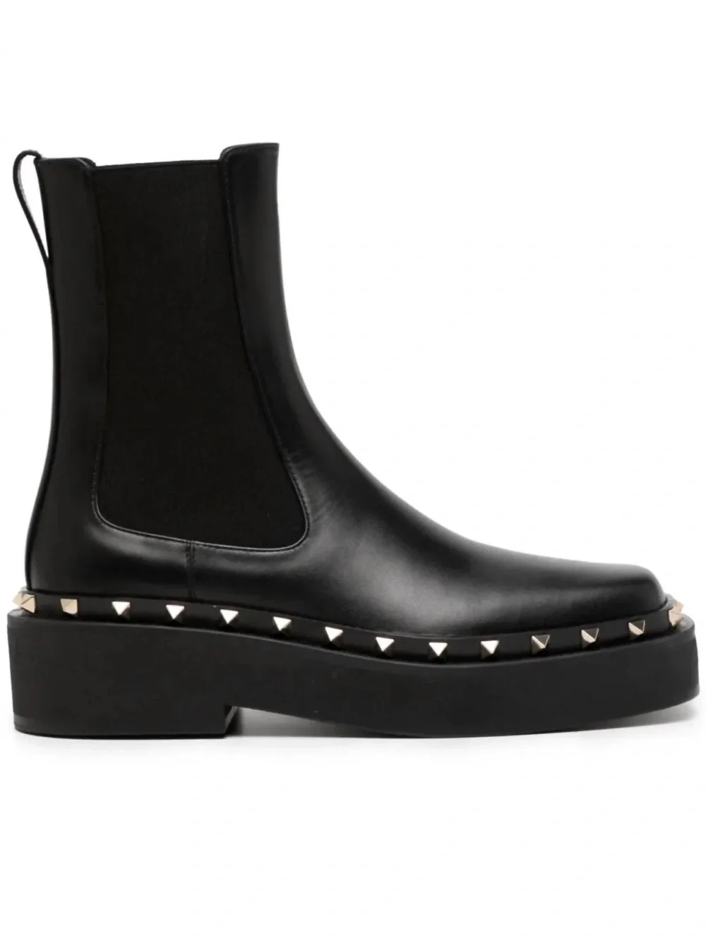 Valentino Garavani Black Leather women’s rockstud Chelsea Boots size 40 Ono nero